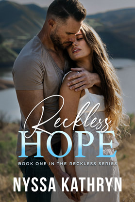 Contemporary Romance book cover design, ebook, kindle, Amazon, Nyssa Kathryn, Reckless hope