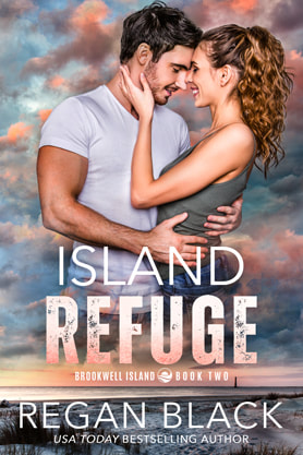 Contemporary Romance book cover design, ebook, kindle, Amazon, Regan Black, Island Refuge